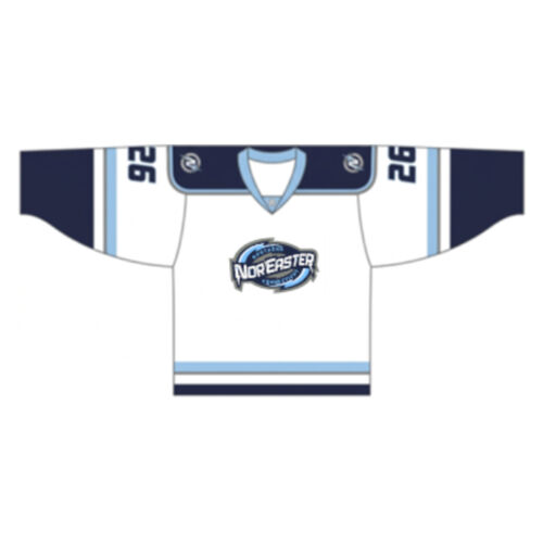 Nor'Easter Youth Hockey WHITE Pro Neck Hockey Jersey - REQUIRED Thumbnail