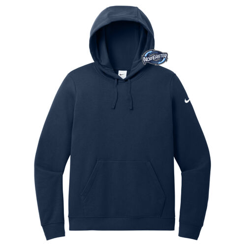 Nor'Easter Hockey - Ladies Club Fleece Sleeve Swoosh Pullover Hoodie Thumbnail
